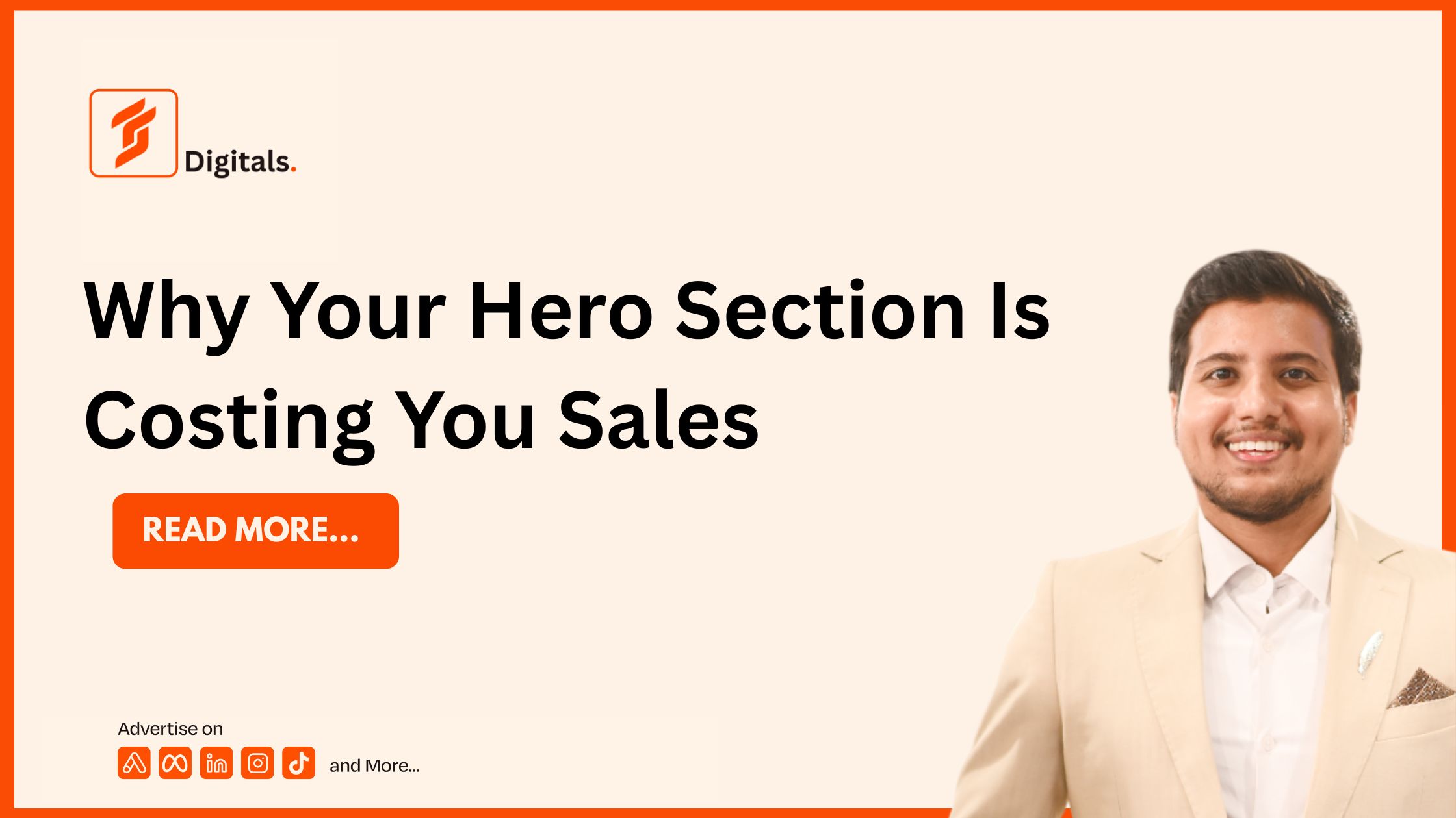 Website hero section optimization example showing how better messaging increases conversions.